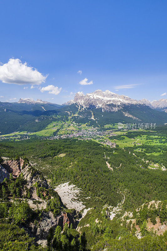 Cortina d’ampezzo & Tofane Group in Dolomites (Veneto，意大利)